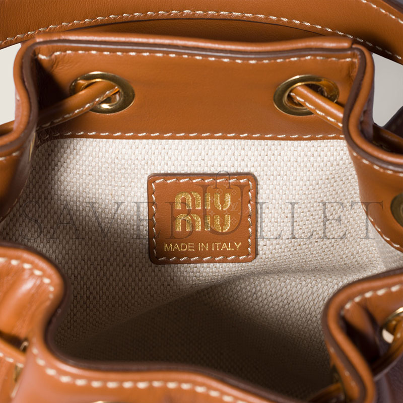 MIU MIU LEATHER MINI-BACKPACK 5BZ045 (17*14*8cm) MIU MIU LEATHER MINI-BACKPACK 5BZ045 (17*14*8cm)